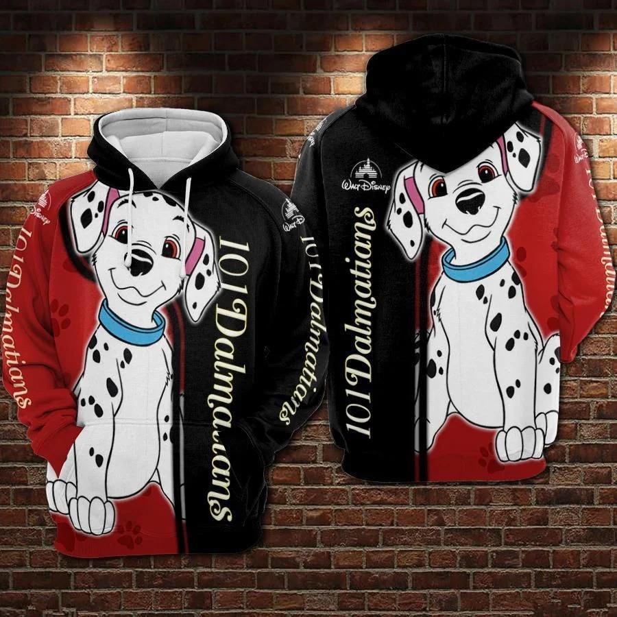 Dalmatians Cartoon One Hundred and One Dalmatians Over Print 3D Hoodie Zip Hoodie 30